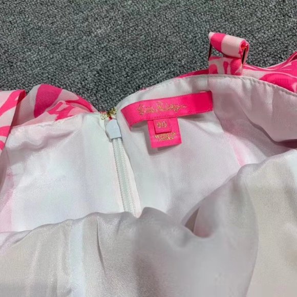 lilly pulitzer Olive Ruffle Lace top pink - Picture 7 of 7